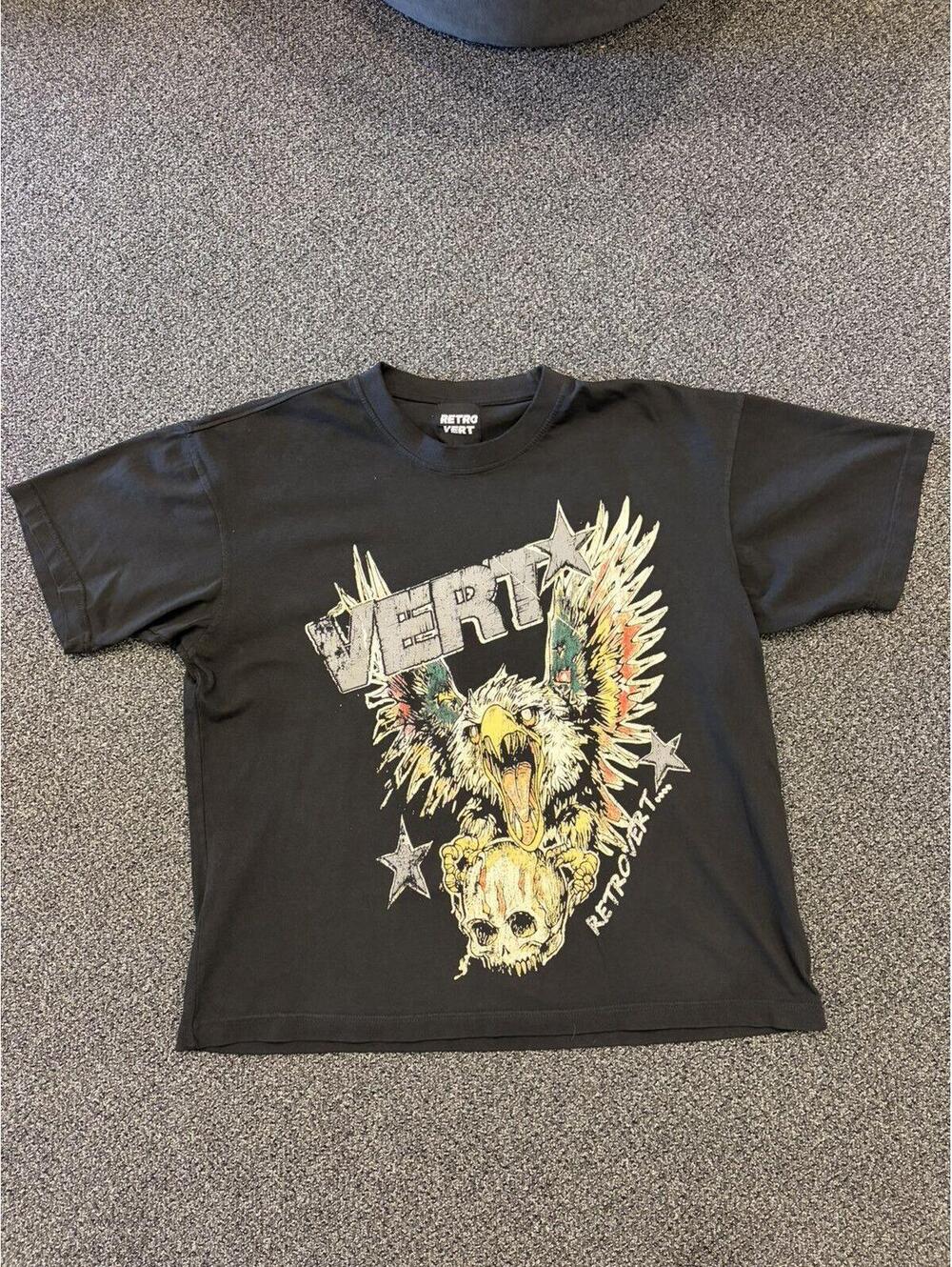 Retrovert Eagle Tee Black